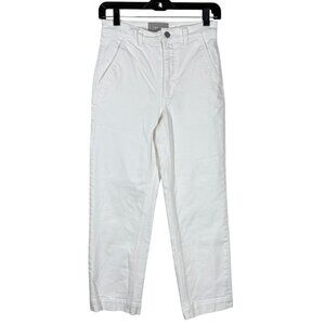 Everlane White Mid Rise Cropped Straight Leg Capri Jeans Women's Size 2